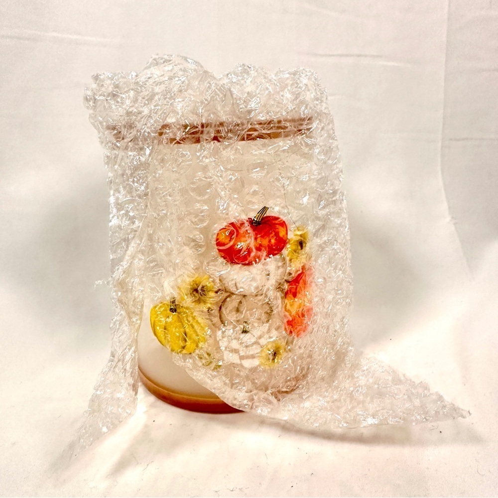 Yankee Candle Pumpkin Frosted Glass Tea-Light Wax Warmer Cottagecore Fall - Picture 3 of 8